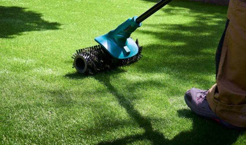 Brushing Of Grass After Installation