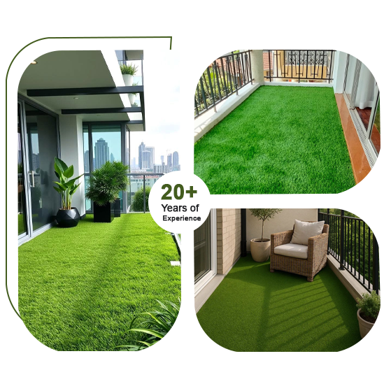 Balcony artificial grass image