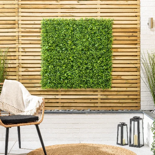 Close-up of synthetic wall grass Dubai