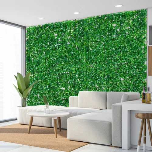 Hotel lobby wall grass feature