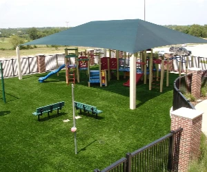 Soft lawn surface for children