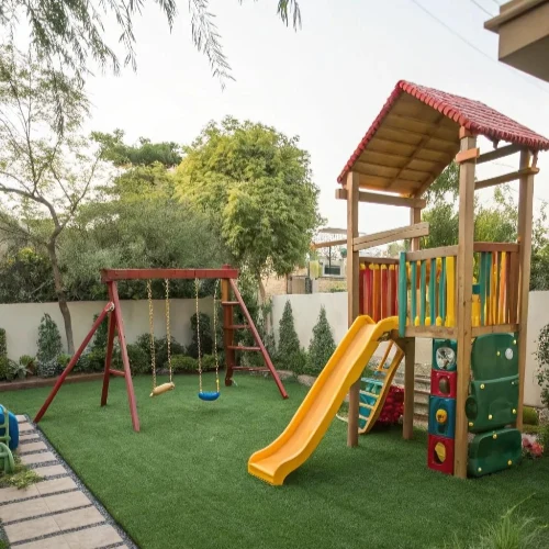 Kindergarten playground surface
