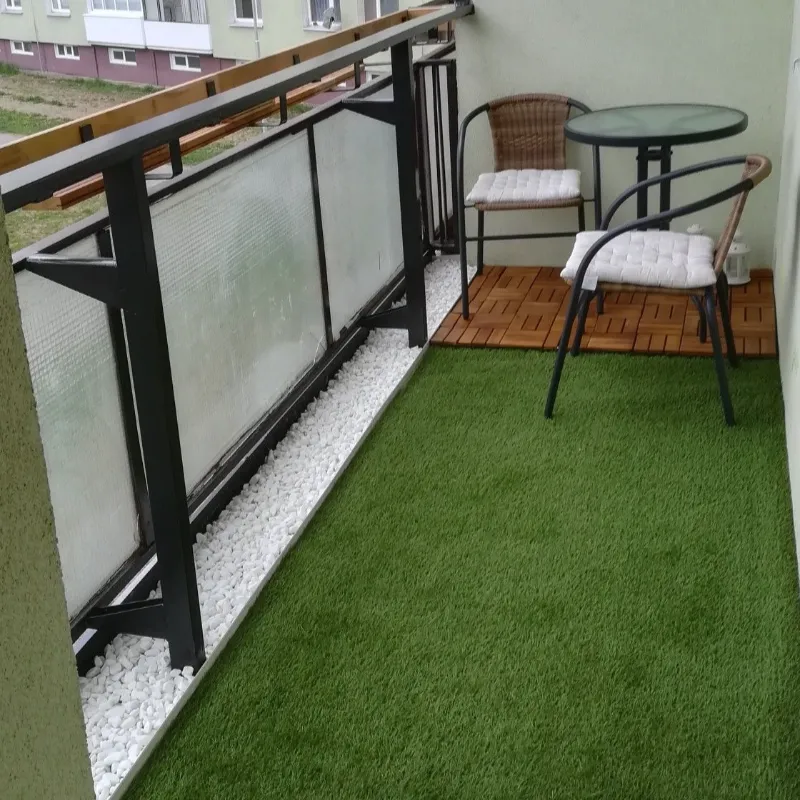 Artificial grass install in balcony of Dubai apartment