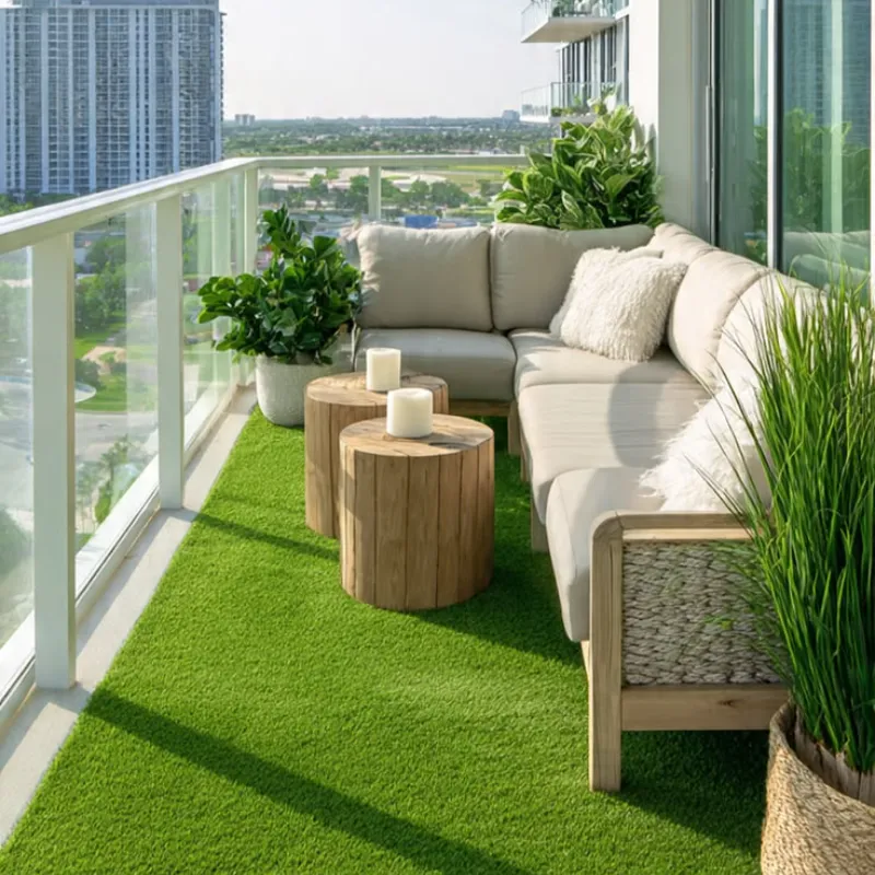 Weather-proof balcony artificial grass