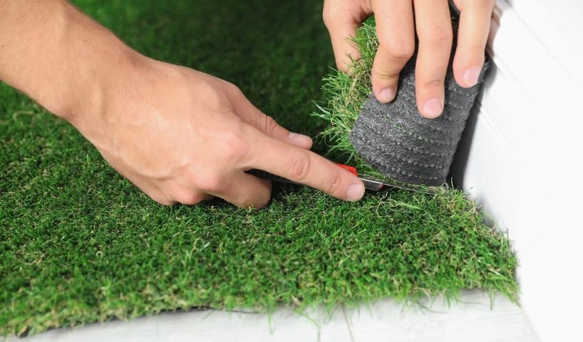 Install artificial turf