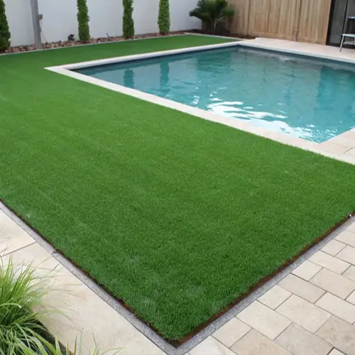 Hotel Poolside Artificial Grass close-up displaying dense grass fibers and soft surface texture