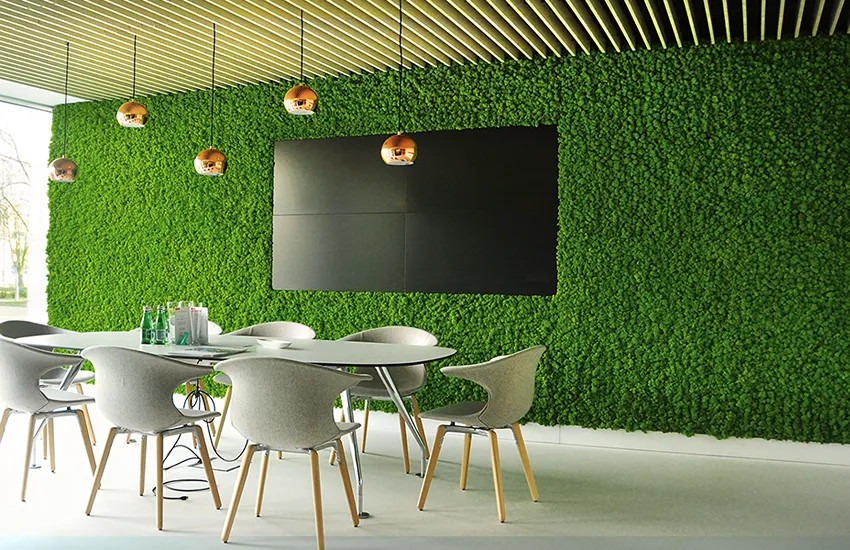 Artificial Wall Grass in Dubai Restaurant