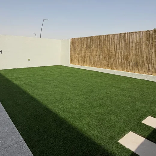 Artificial grass installed in a Palm Jumeirah villa