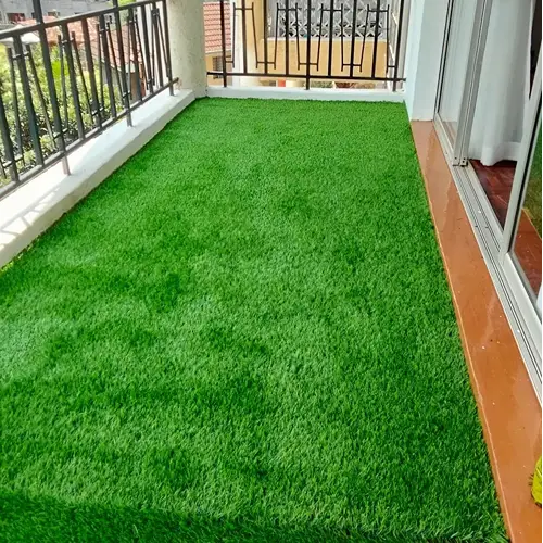 Artificial grass installation on a balcony in Business Bay Dubai