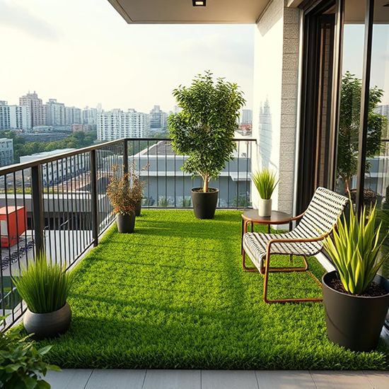 Artificial grass for balcony