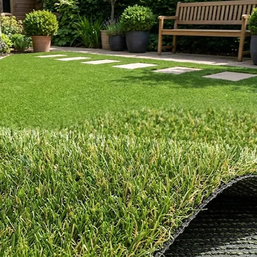 High Pile artificial grass install at Garden
