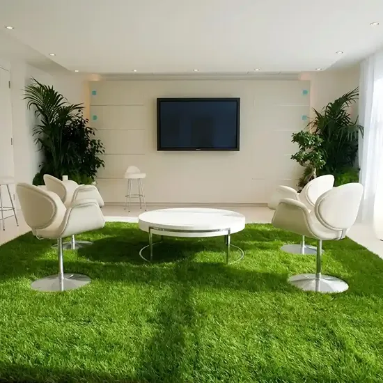 Artificial grass carpet Install in living room